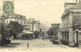 ROYAT  Place De La Gare Animée  Trams à Chevaux RV - Royat