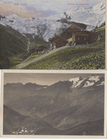 AK Feegletscher Alphutten Switzerland 2x Old Postcard - Hütten