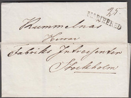 1828. SVERIGE. MARIEFRED  On Beautiful Cover To Stockholm. Red Seal Reverse. Dated Mariefred Den 17 April ... - JF524322 - ... - 1855 Prefilatelia