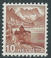 1943 SVIZZERA CASTELLO DI CHILLON MNH ** - RF35-6 - Unused Stamps