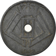 Monnaie, Belgique, 25 Centimes, 1942, TB+, Zinc, KM:131 - 25 Cent