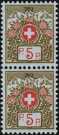 Schweiz Portofreiheit Zu#4A Paar ** Postfrisch 5 Rp. KL#313 Verein Für Ein Lungensanitorium - Franquicia