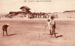 ILE DE RE PLAGE DE LA COUARDE JEU DE CRICKET, CABINES DE PLAGE A VOIR REF 3180 - Críquet