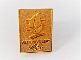 PINS JEUX OLYMPIQUES ALBERTVILLE 92 LOGO Doré / 33NAT - Jeux Olympiques