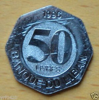 Lebanon Coin 50 Livres 1996 RARE - Lebanon