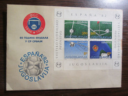 FIFA World Cup Spain 1982 - Football Association Of Yugoslavia 1896-1981 Cover With Stamps - Covers & Documents