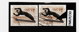 FMUY/30 ÖSTERREICH 1963 MICHL 1138 PLATTENFEHLER AUFDRUCK STARK VERSCHOBEN Gestempelt - Abarten & Kuriositäten