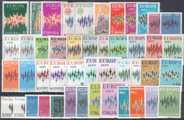 EUROPA - ANNEE 1972 COMPLETE - TIMBRES NEUFS SANS CHARNIERE - FORTE COTE - 1972