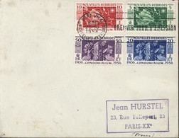 Nouvelles Hébrides Cinquantenaire Condominium 1906 1956 YT 167 à 170 4 Valeurs CAD Port Vila 20 10 1956 - Storia Postale