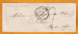 1843 - Cachet à Date CHAMBRE DES DEPUTES Sur Enveloppe De Paris Vers  Sisteron, Basses Alpes - Grand Cad En Arrivée - 1801-1848: Vorläufer XIX