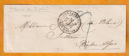 1843 - Cachet à Date CHAMBRE DES DEPUTES Sur Enveloppe De Paris Vers  Sisteron, Basses Alpes - Grand Cad En Arrivée - 1801-1848: Precursors XIX