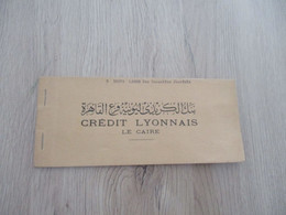 Rare Carnet De Chèque Incomplet Crédit Lyonnais Le Caire Egypte Vers 1920/1940 Surement - Chèques & Chèques De Voyage
