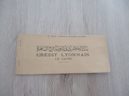 Rare Carnet De Chèque Incomplet Crédit Lyonnais Le Caire Egypte Vers 1920/1940 Surement - Cheques En Traveller's Cheques