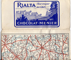 Cartes Routière Les Routes De L'Ouest Par Chocolat Menier-Rialta 1931 - Cartes Routières