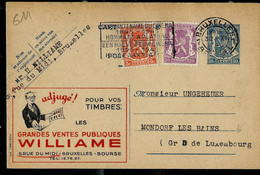 Publibel Obl. N° 611 ( Ventes Publiques WILLIAME - Bruxelles ) Obl. BXL 30/11/45 Pour GDL - Publibels