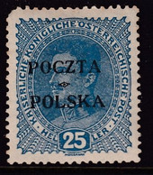 POLAND 1919 Krakow Fi 37 Mint Hinged FORGERY - Nuevos