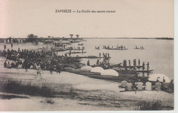 CPA Zambie / Mozambique - Zambèze - La Flotille Des Canots Royaux - Zambie