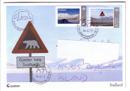 Svalbard Cover With Personal Stamps, Reindeer, Polar Bear - Non Classificati