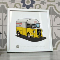 Citroen Hy - Poster Citroen Hy Boucherie Jaune Et Blanc Décoration 1958 - LKW