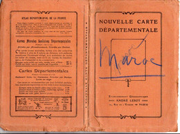 Cartes Routière Nouvelle Carte Départementale Maroc, édition A Lesot 1940/50 - Cartes Routières