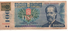 CZECHOSLOCAKIA  1'000 Korun P3a  ( 1993  Bedrich Smetana + Chrasten Castle (Vltava/Moldau River Near Prague  ) - Tschechoslowakei