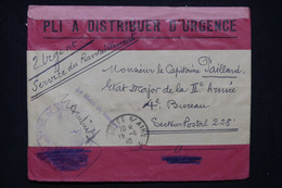 FRANCE - Pli En FM En Urgent De Beauzée Sur Aire Pour Etat Major  De La II ème Armée Au SP 228 En 1940  - L 129647 - Guerre De 1939-45