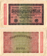 Germany 20000 Mark 1923 P-85b  Deutschland Allemagne  #4372 - 20000 Mark