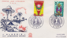 Enveloppe  FDC  1er  Jour    ALGERIE    Scoutisme  :  7éme   JAMBOREE   ARABE   1968 - Autres & Non Classés