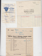 Alderney 1960's Invoices Series Of 3 - Europe