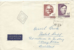 Hongarije Brief Uit 1966 Met 2 Postzegels (8121) - Lettres & Documents