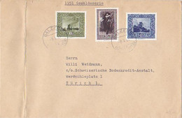 PAINTINGS, STAMPS ON COVER, 1951, LIECHTENSTEIN - Storia Postale