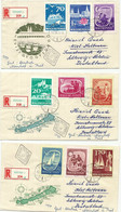 Hongarije 3 Aangetekende Brieven Met 9 Postzegels Szeged 59-XII-5 (8126) - Briefe U. Dokumente