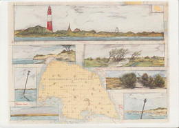 D-23769 Insel Fehmarn - Land - Zeichnungen - Ole West - Leuchtturm - Landkarte - Nice Stamp - Fehmarn