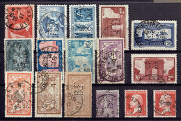 LOT TP PERFORES De B à TTB - Used Stamps