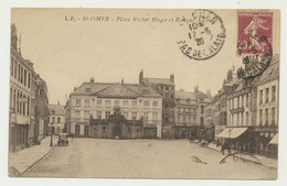 SAINT OMER -  La Place Victor Hugo - Fontaine Ste Aldegonde - Banque ADAM  Voiture Traction...  - Animée - Saint Omer