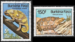 Burkina Faso  1985 - YT 662 + PA  303  -  Reptiles -   Oblitérés - Burkina Faso (1984-...)