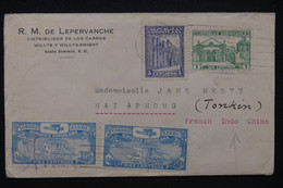 DOMINICAINE - Enveloppe Commerciale De Santo Domingo Pour L'Indochine Française Par Avion  - L 129689 - Dominican Republic