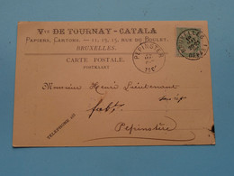 Briefkaart > Stamp Anno 1900 > Vve DE TOURNAY - CATALA Bruxelles > Lieutenant Pepinster ( Zie Scans ) ! - Privat- Und Lokalpost [PR & LO]