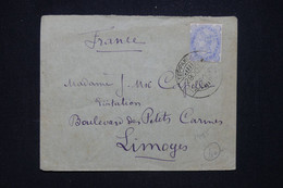 INDES ANGLAISES - Type Victoria Sur Enveloppe De Teppakulam Pour La France En 1900 - L 129707 - 1882-1901 Keizerrijk