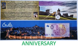 BILLETE ANNIVERSARY BLISTER Euro Souvenir 0 € ESPAÑA: VEEX 2022-2 ÁVILA CIUDAD AMURALLADA - Santa Teresa - Unclassified