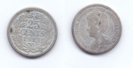 Netherlands 25 Cents 1913 - 25 Centavos