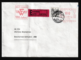 1936 / 1946 EXPRESS Brief  Mi: 306° Seealpsee Mit Säntis. ATM: 10 Rp.WELTI-FURRER A-G. ZÜRICH. "100 J. Welti Furrer " - Affranchissements Mécaniques