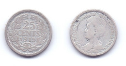 Netherlands 25 Cents 1919 - 25 Cent