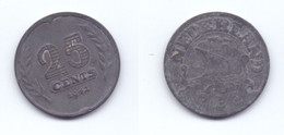 Netherlands 25 Cents 1942 WWII Issue - 25 Centavos