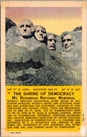 South Dakota Black Hills Mount Rushmore The Shrine Of Democracy 1959 Curteich - Mount Rushmore