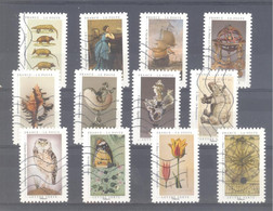 France Autoadhésifs Oblitérés N° 1827 à 1838 (Série Complète : Un Cabinet De Curiosités) (lignes Ondulées) - Used Stamps