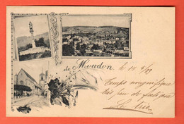 ZRR-02 TRES RARE Souvenir De Moudon  Multivues Circulé Le 14 Mai 1899 Vers Sainte-Croix - Moudon