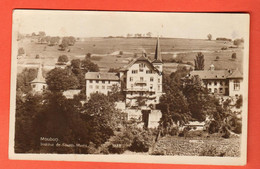 ZRR-05 RARE Moudon  Institut De Sourds-Muets  Chapallaz 3688  Sepia  Circulé 1927 - Moudon