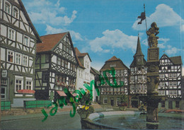 Fritzlar, Marktplatz Mit Rolandsbrunnen, Fachwerkhaus, Um 1988 - Fritzlar