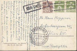 DÄNEMARK 2x 198 II, 201 II MiF, Auf AK: Postreiter, Mit Stempel: Med Postrytter, SoSt.: Kopenhagen 17.6.1938 - Franking Machines (EMA)